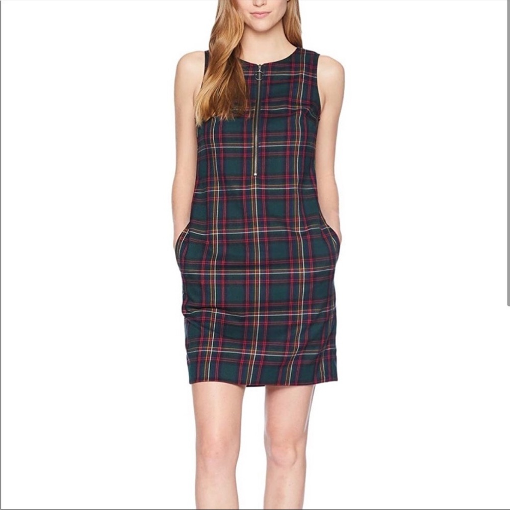 Trina Turk Versed Plaid Sleeveless Shift Dress Sz 6